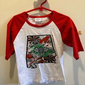 Kids Alabama Football 3/4 sleeve